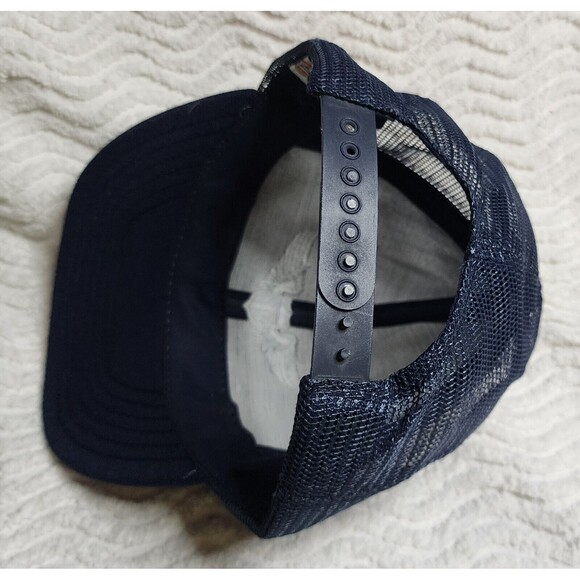 Vintage DE LONG Air Force PILOT WINGS Black Cap AVIATOR Snapback Embroid HAT EuC - Picture 3 of 5